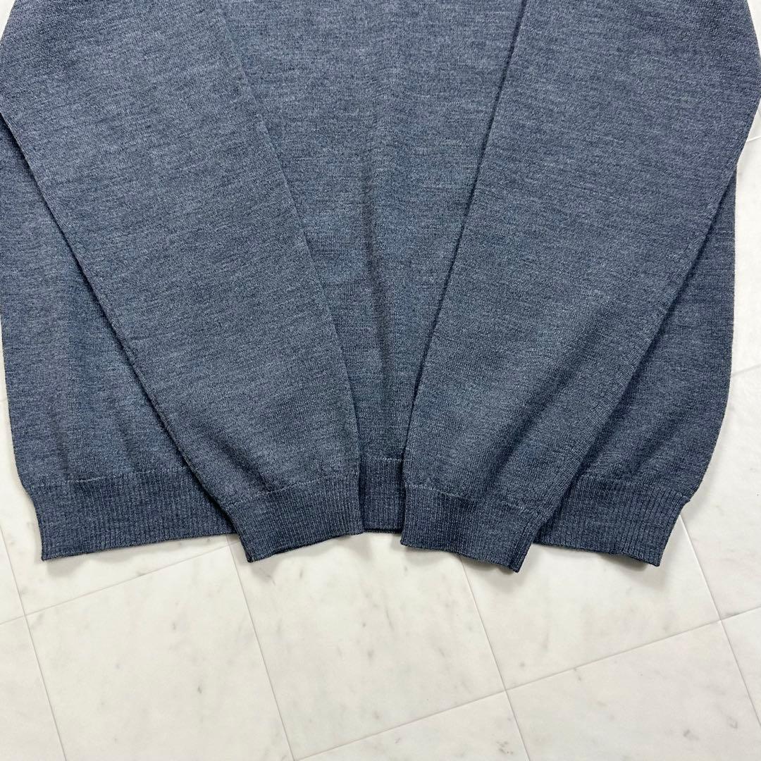 〈新品〉BOSS ボス【L】ウール100%クルーネックニット グレー