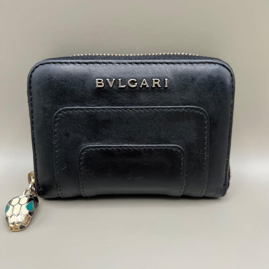 【美品】ブルガリ　小銭入れ　ケース　セルペンティ　蛇　アニマル　バイカラー