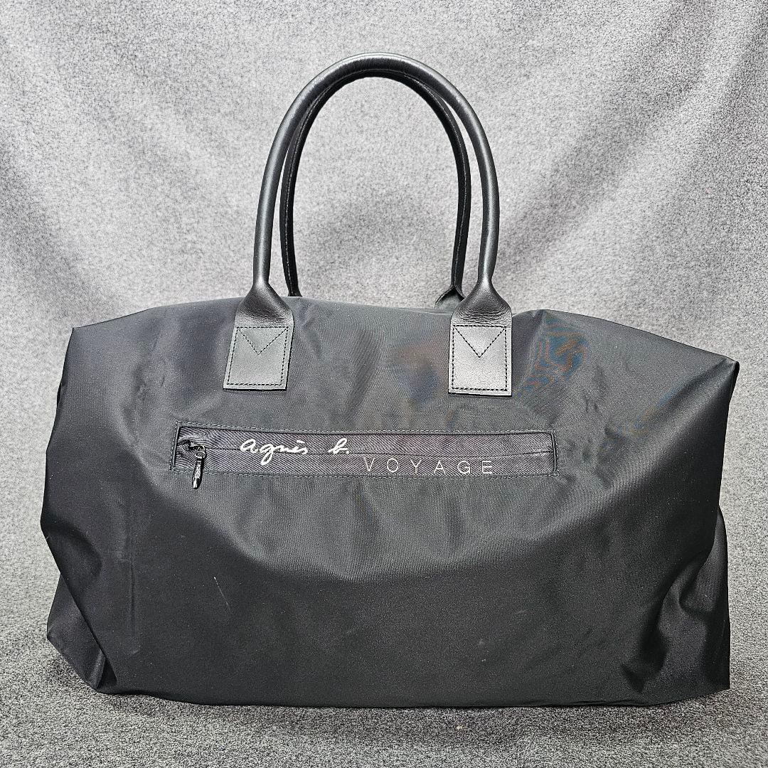 美品【アニエスベーボヤージュ】2WAY ボストンバッグ 旅行バッグ 黒