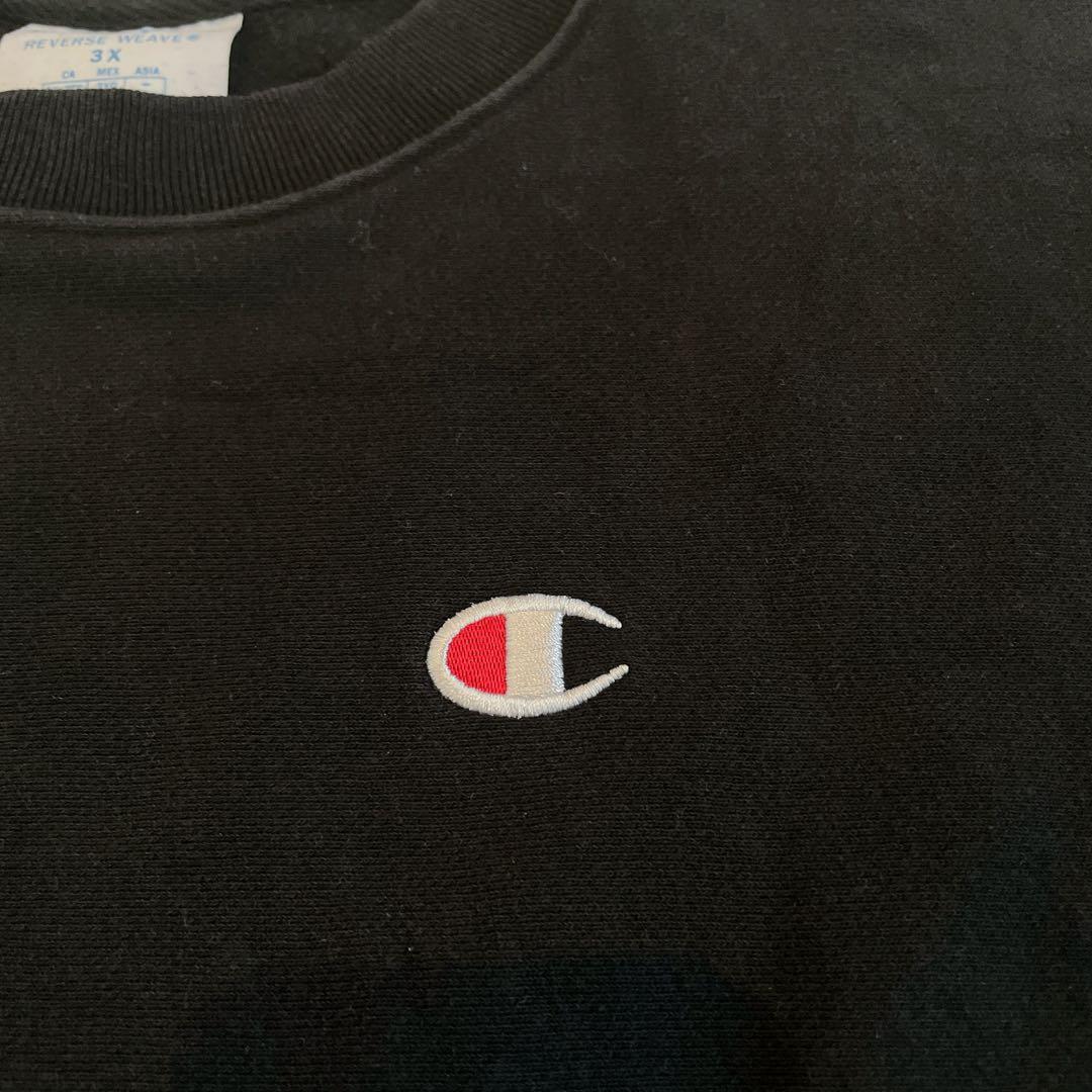 Champion チャンピオン リバースウィーブ ブラック ３Ｘトレーナー
