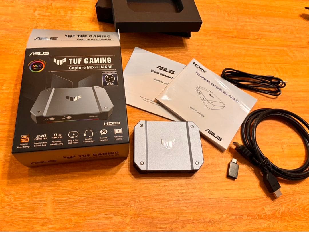 特価品　TUF GAMING capture Box-CU4K30 キャプチャー