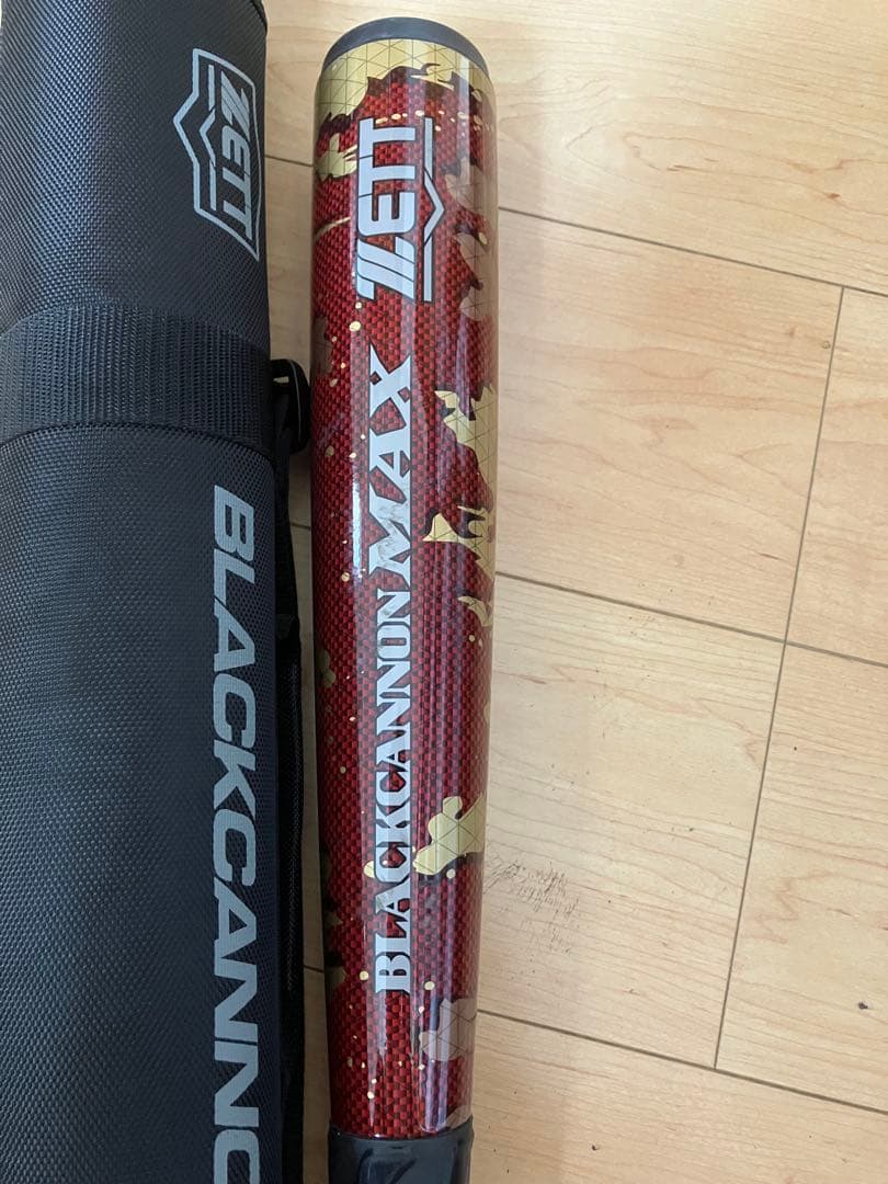 ゼット　ブラックキャノンＭＡＸ　軟式バット84cm 770g 美品　希少レッド