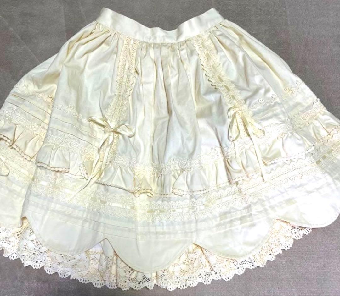 生成 ローズレース スカート