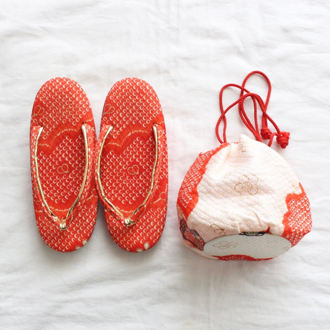 七五三 3歳 女の子 子供 アンティーク 鶴 着物 被布 セット