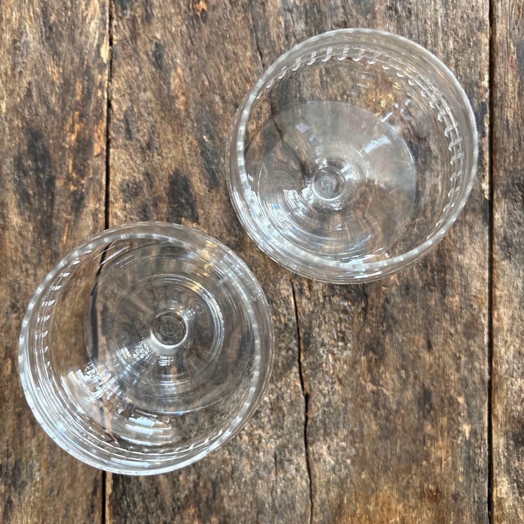 GW SALE⏬バカラ❷ アンティーク　シャンパンクープ　2点　アールデコ