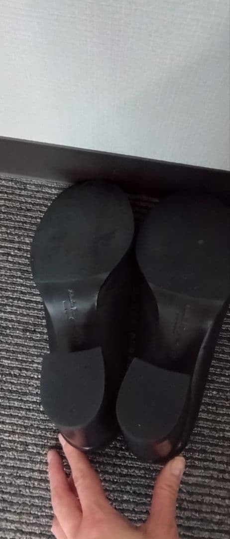 美品　フェラガモ ローファー　5センチヒール　黒　ガンチーニ　ROLO　7½D