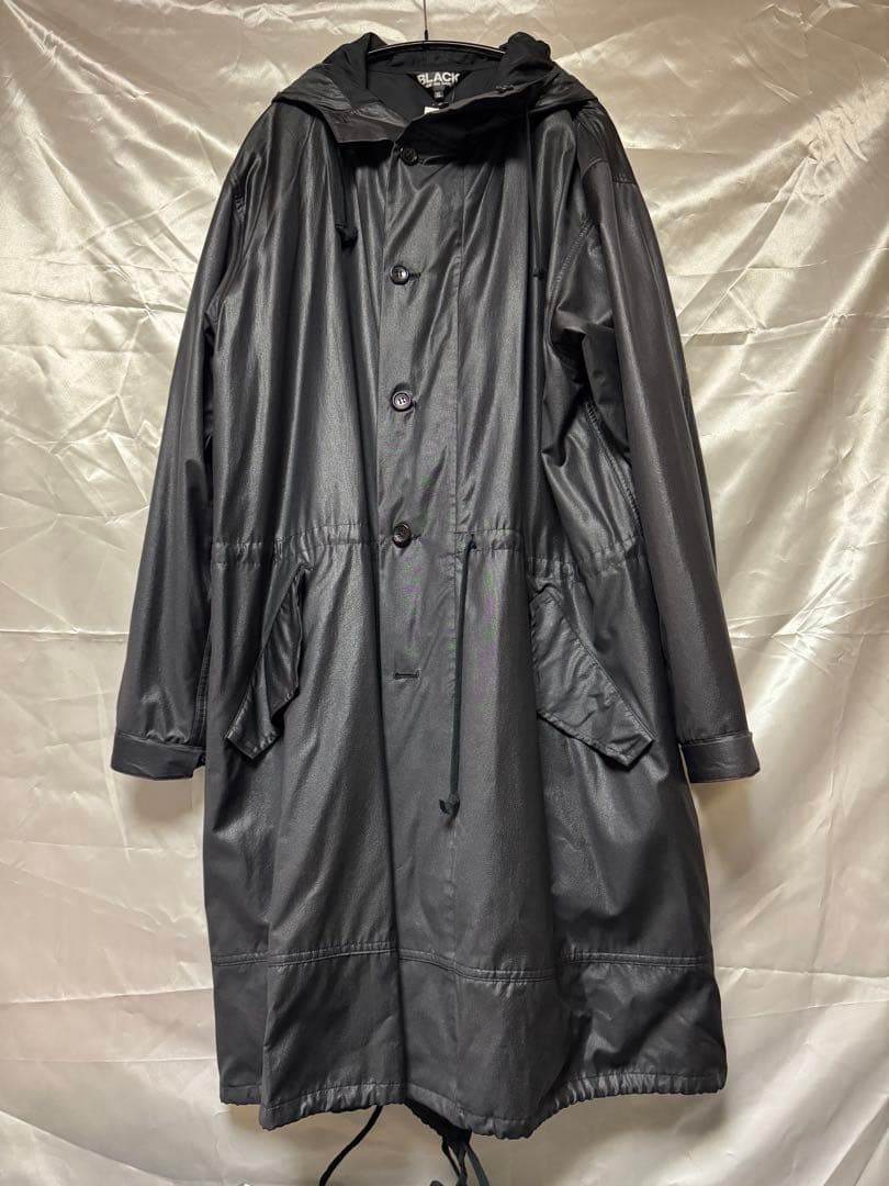 BLACK COMME des GARCONS◆モッズコート/XL/ブラック