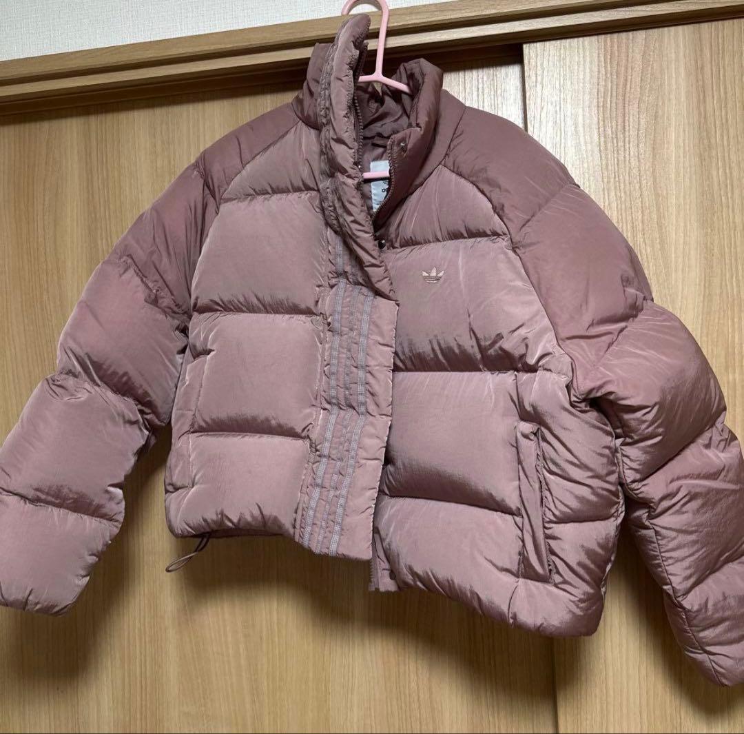 adidas ダウンジャケット　ピンク　Mサイズ