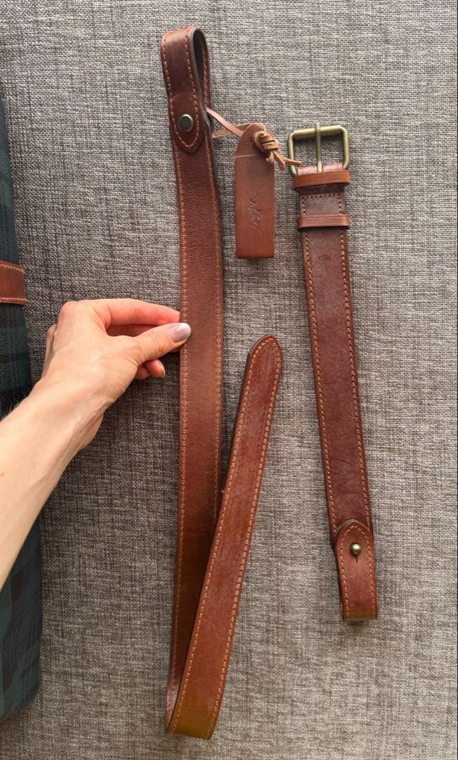 ポロラルフローレン ボストンバッグ チェック ２WAY ヴィンテージ