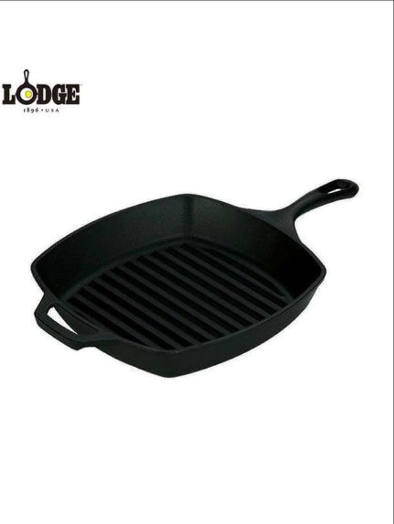 ル・クルーゼ スクエア パニーニプレスロッジとLODGE スクエアグリルパン