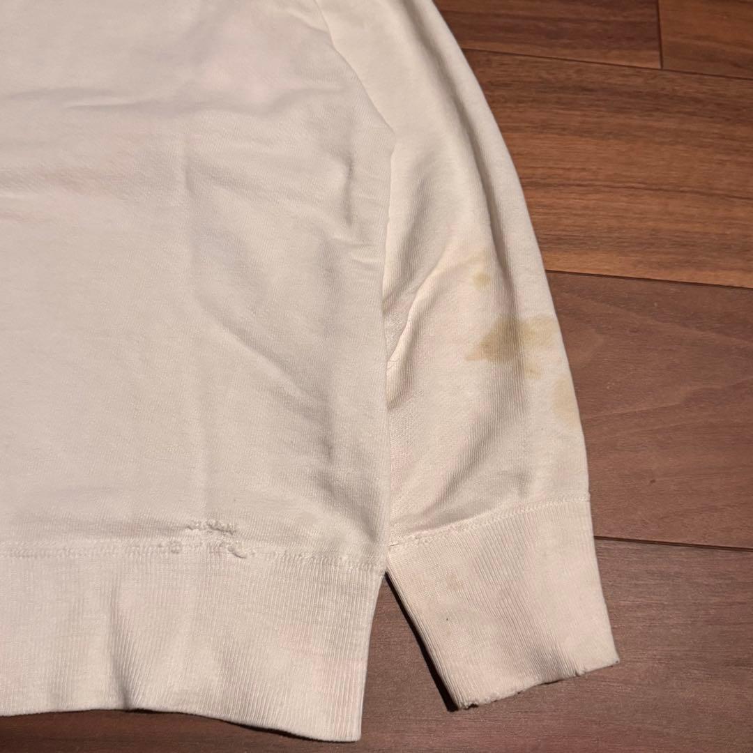 40s 50s ヴィンテージスウェット　白　染み込み