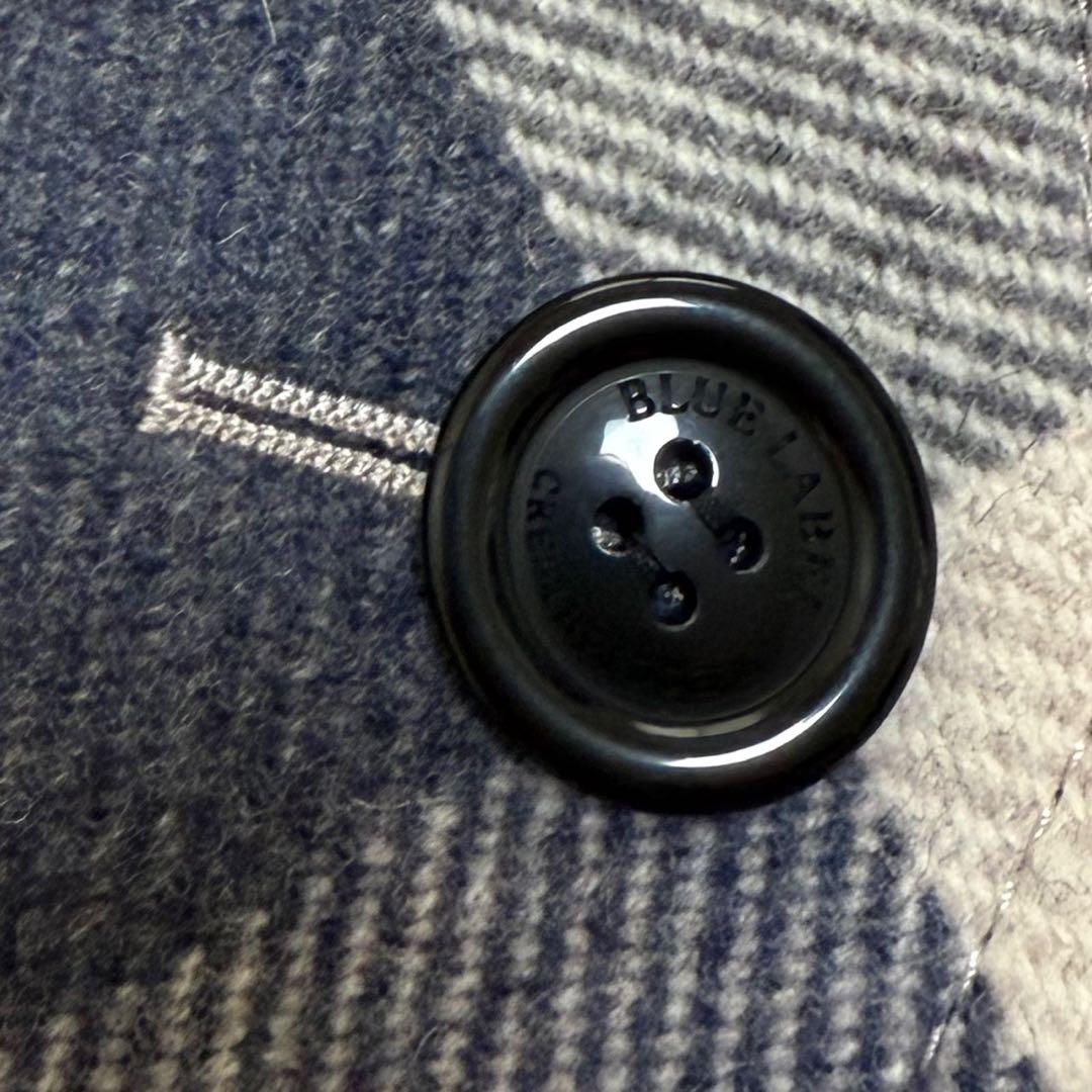 新品ブルーレーベル　ベージュクレストブリッジ柄ショートダッフルコート　36