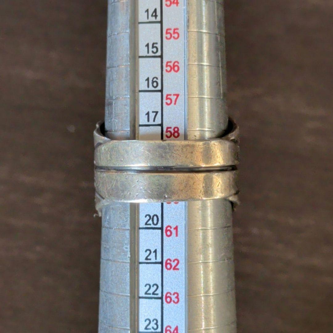 ナバホ　インディアンジュエリー　シルバー925インレイリング　チェスターベナリー