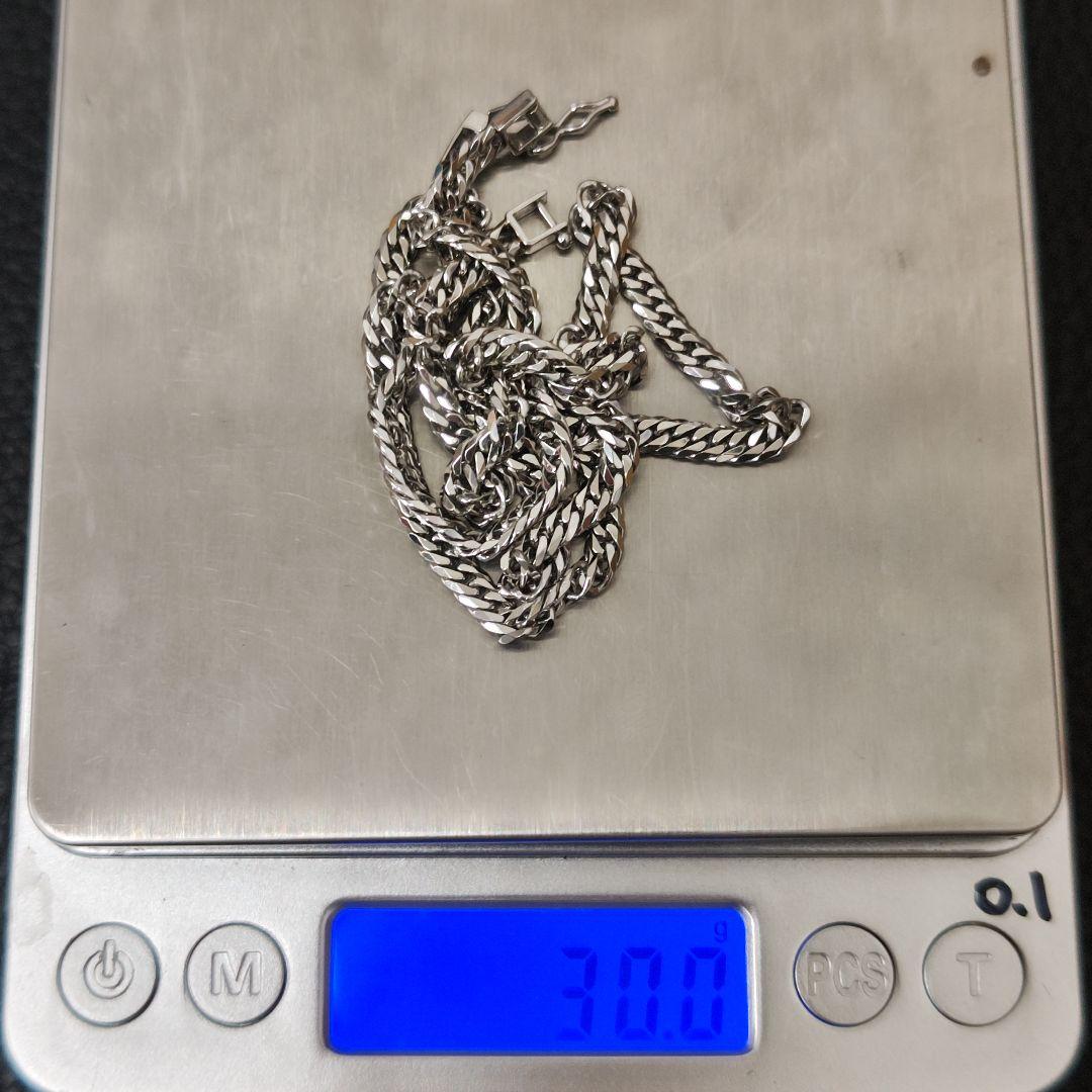 (C011311) Pt850 6面ダブル 喜平ネックレス マテリアル 造幣局