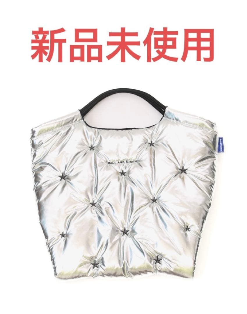 ボールアンドチェーン 新作　シルバー　完売　エコバッグ　Ball&Chain