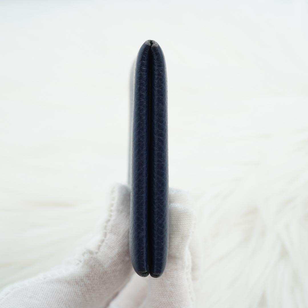 極美品　HERMES エルメス　小銭入れ　ケース　レザー　ネイビー　希少