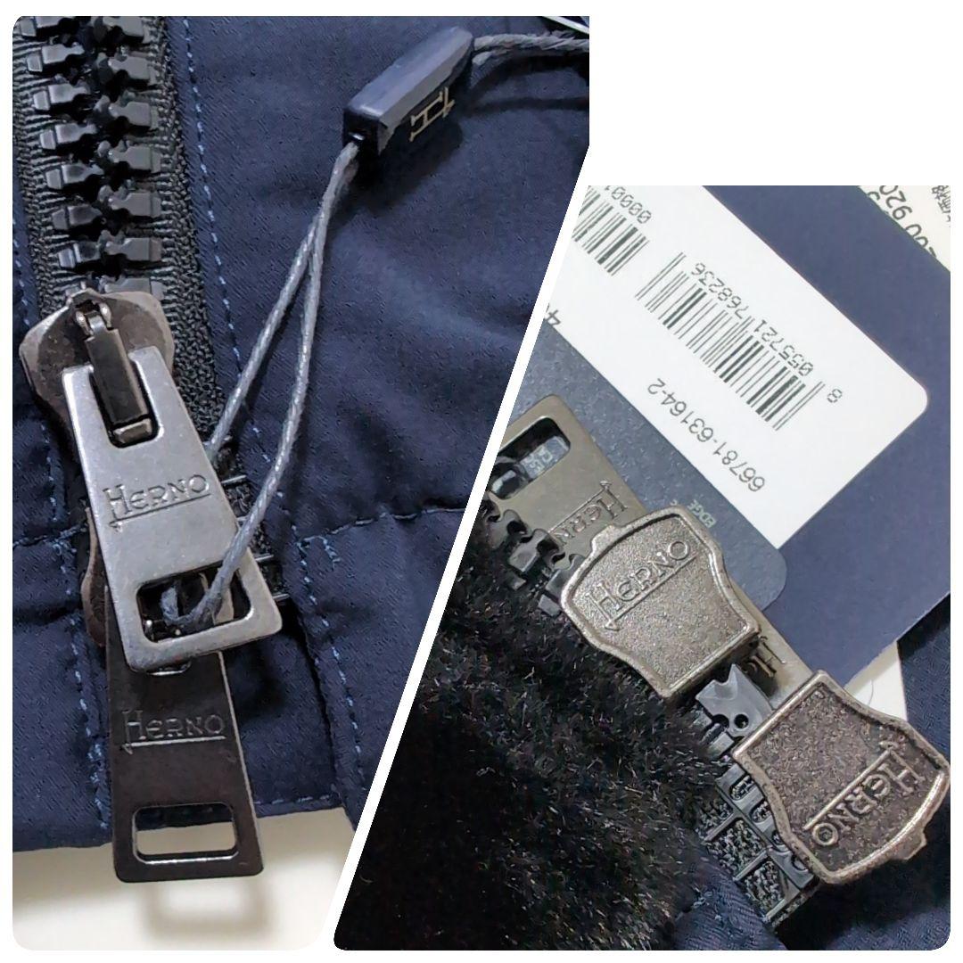 新品 2023AW HERNO ウォーターリペレントフェイクファー中綿ブルゾン