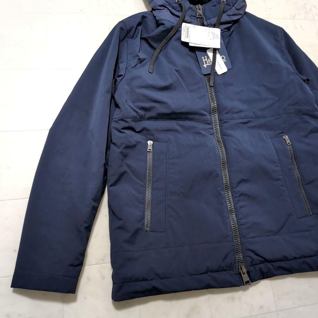 新品 2023AW HERNO ウォーターリペレントフェイクファー中綿ブルゾン