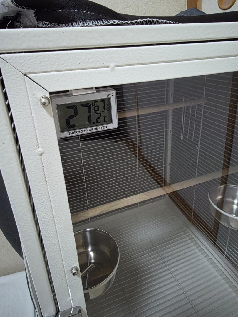 Puhang 鳥かご 鳥ケージ（専用カバー、温湿度計セット）