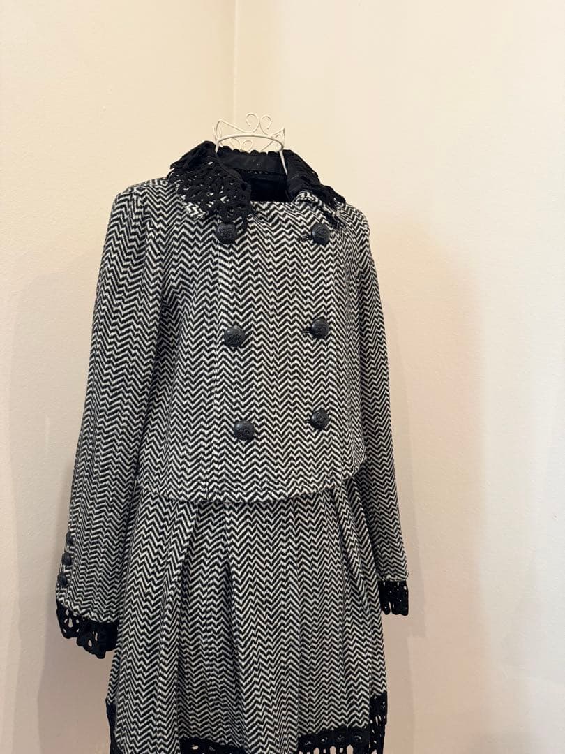 アナスイ　レースツィードジャケット&スカートセット