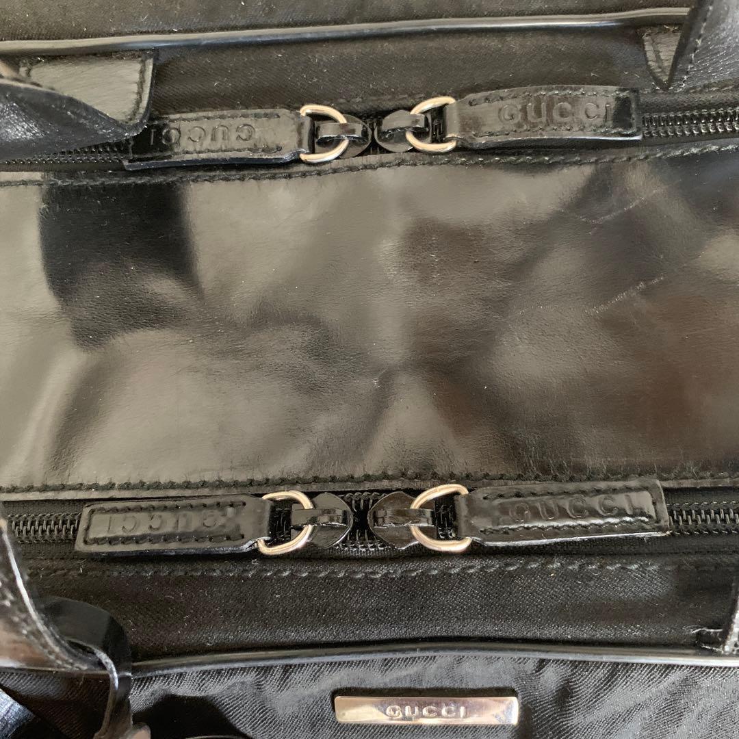 ◇ GUCCI グッチ ボストンバッグ トラベルバッグ キャンバス×レザー ◇