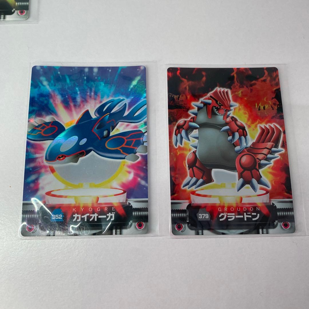 ポケモンずかんカード　カイオーガ　グラードン