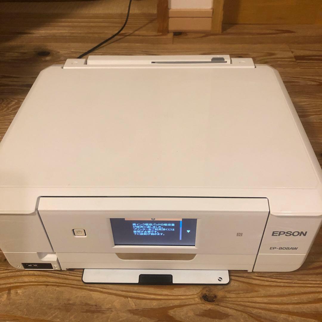 【ジャンク品】EP-808AW EPSON 取付済純正インク付き