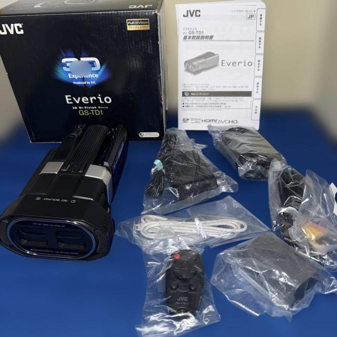 新品JVC GS-TD1-B 3D FULL HD ビデオカメラ