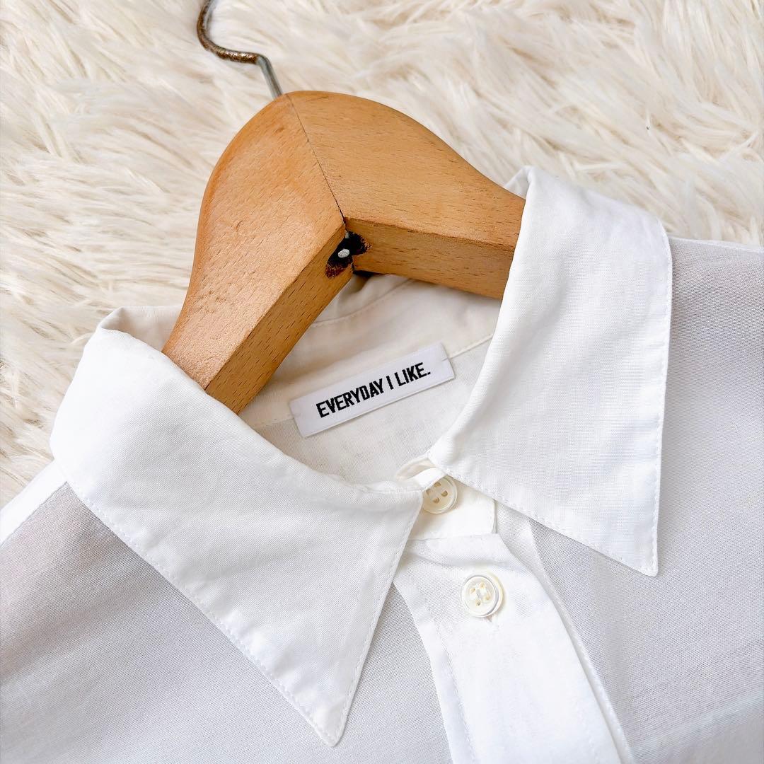 エヴリディアイライク　25SS minimal sheer shirt コットン