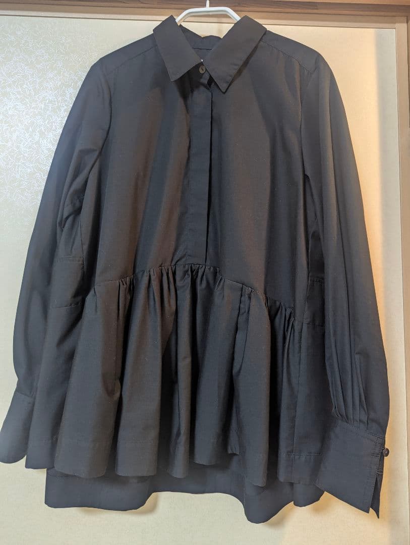 FORFORMO ブラックフリルシャツ　サイズ2