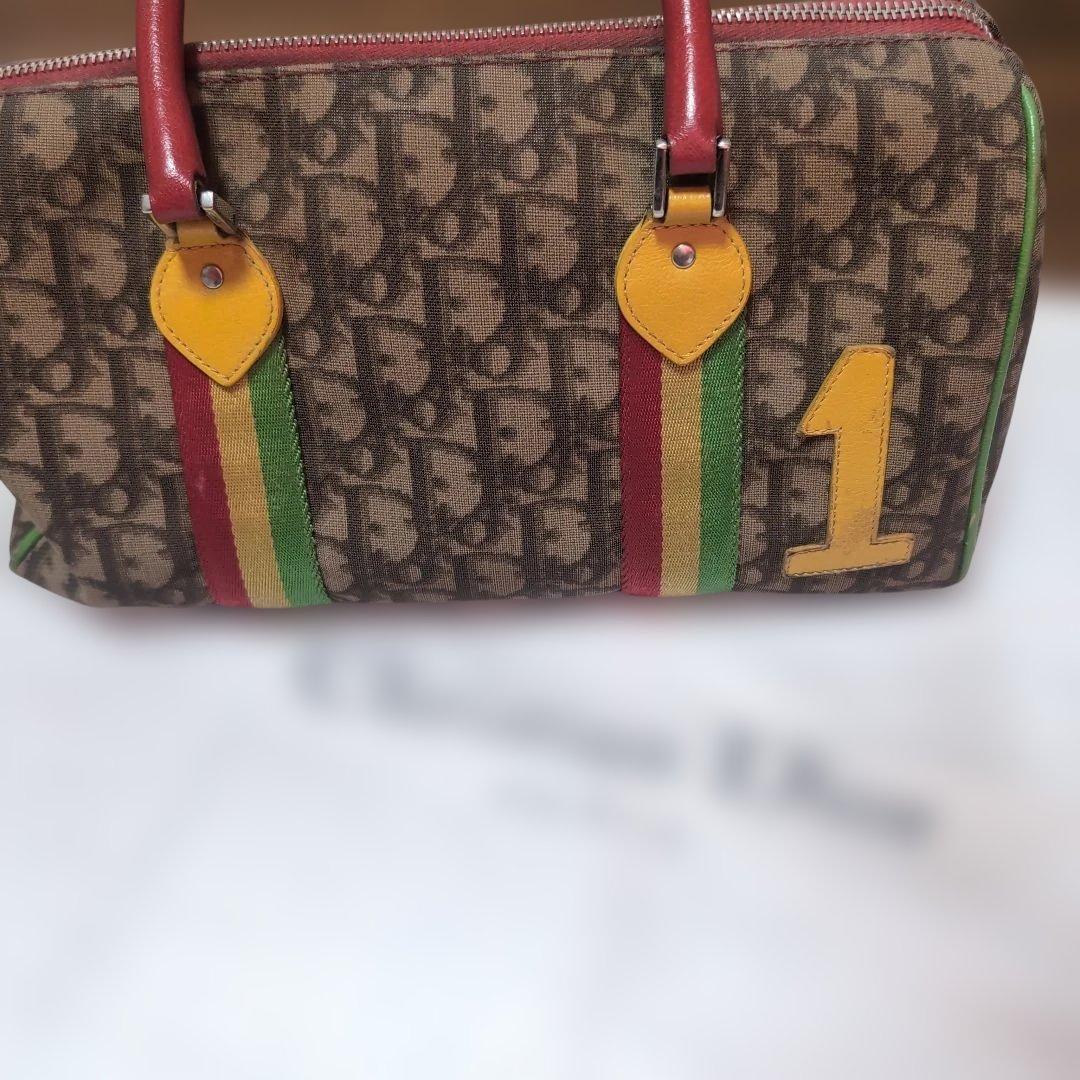 Diorディオールトロッター柄ボストンバッグ