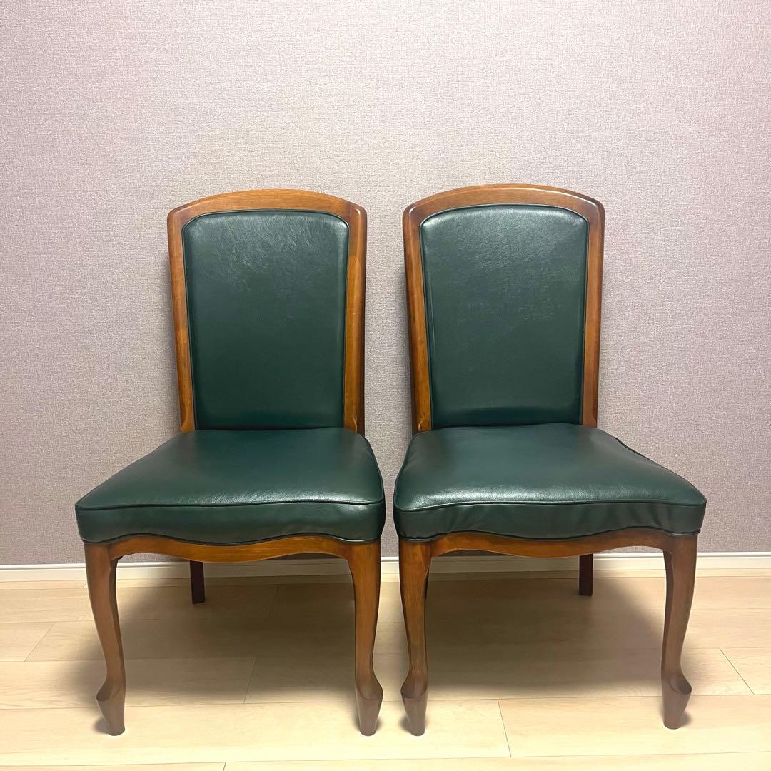 猫脚　ダイニングチェア　アンティーク　二脚セット