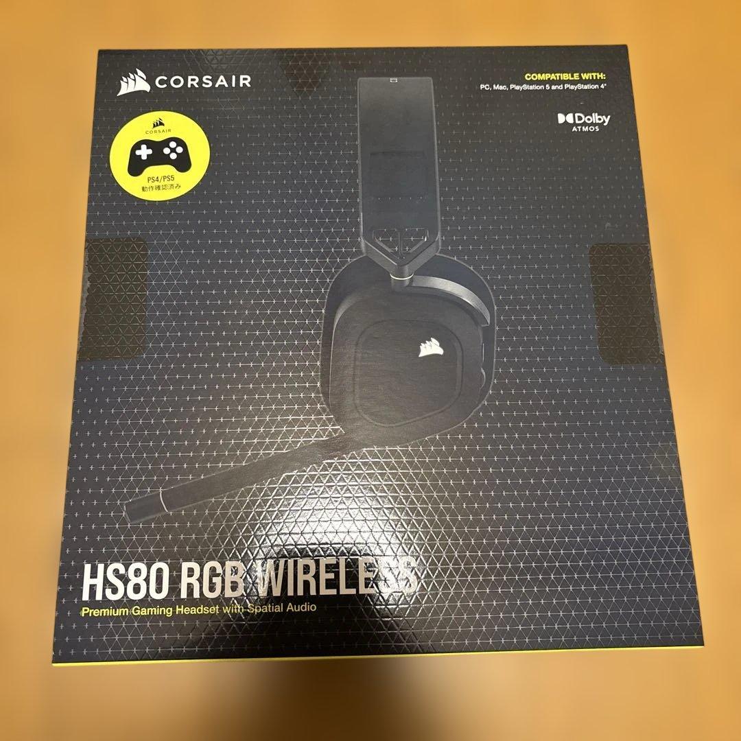 corsair hs80 rgb wireless black 未開封