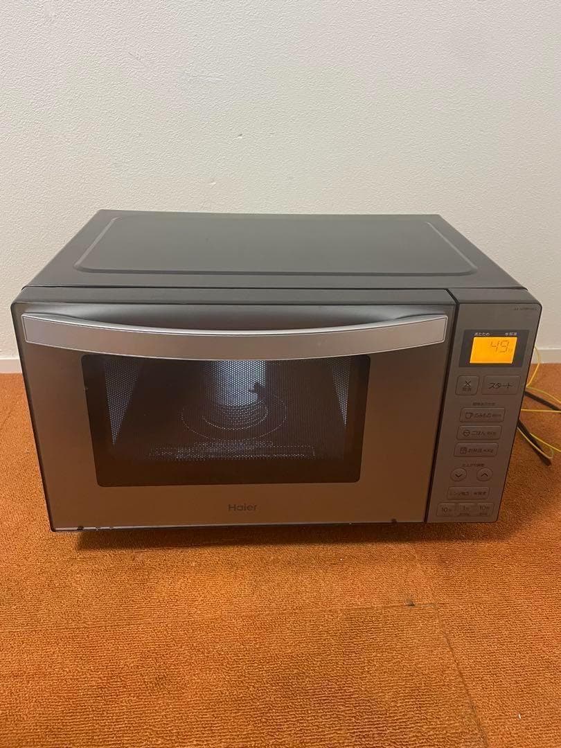 美品 Haier 2021年製 電子レンジ スタイリッシュモデル Hzフリー
