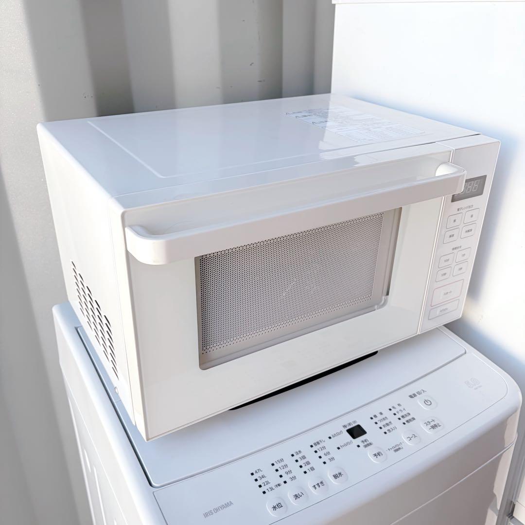 運搬取付無料！ホワイト純正IRIS3点・無印電子レンジの4点セット！完動超美品！