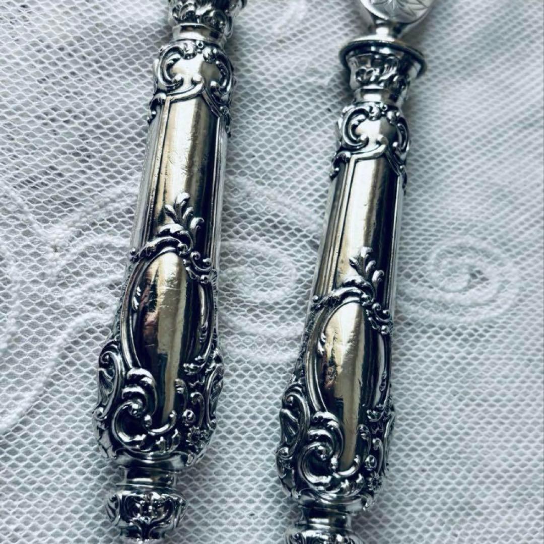 フランスアンティーク 純銀 サーバー ミネルヴァ サービング シルバー 銀950