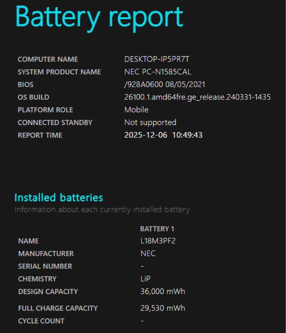 超美品❣️ NEC LaVie N15 PC-N1585CAL Ryzen7