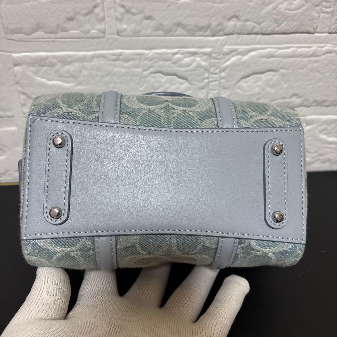 【美品】 COACH ルビー サッチェル 18 シグネチャー デニム ショルダー