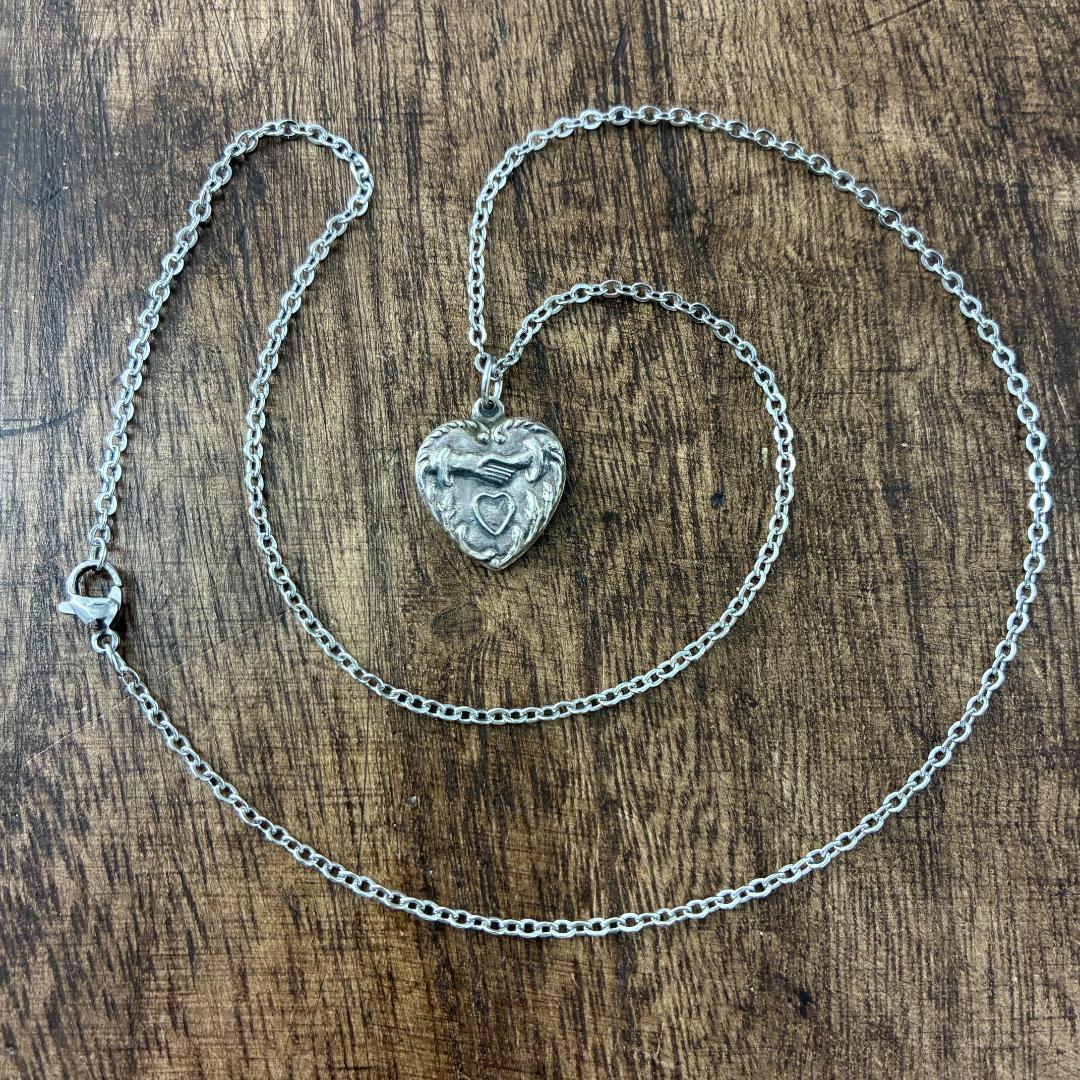 専用 ハンドシェイク 握手 シルバーヴィンテージネックレス