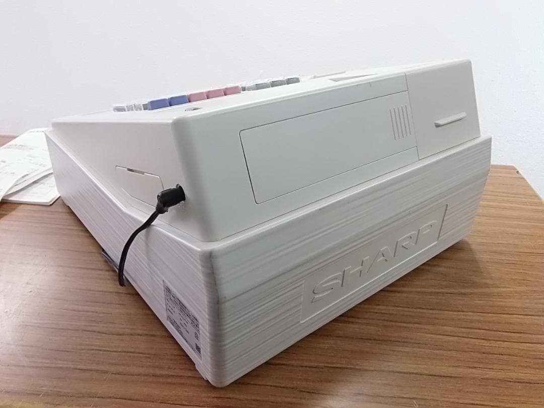 白1212設定無料横型領収証シャープ８部門インボイスレジスターXE-A147