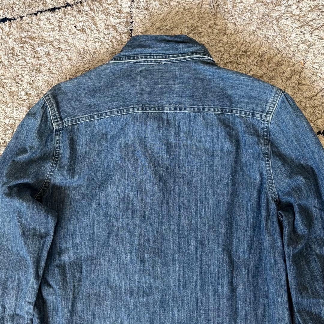 【極美品✨】ポロラルフローレン　シャツ　ボウタイ　ポニー刺繍　インディゴ　８