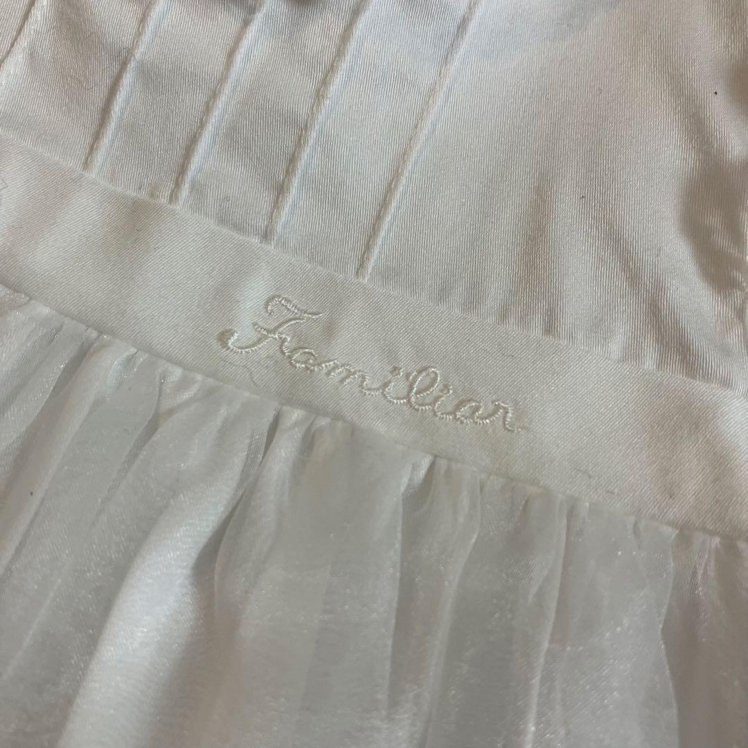 ファミリア　くま刺繍　ベビードレス　セレモニードレス