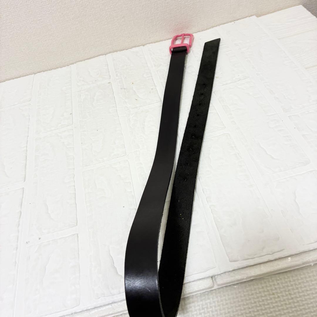 コムデギャルソンオムプリュス ショーアイテムベルトピンク　ブラック　S