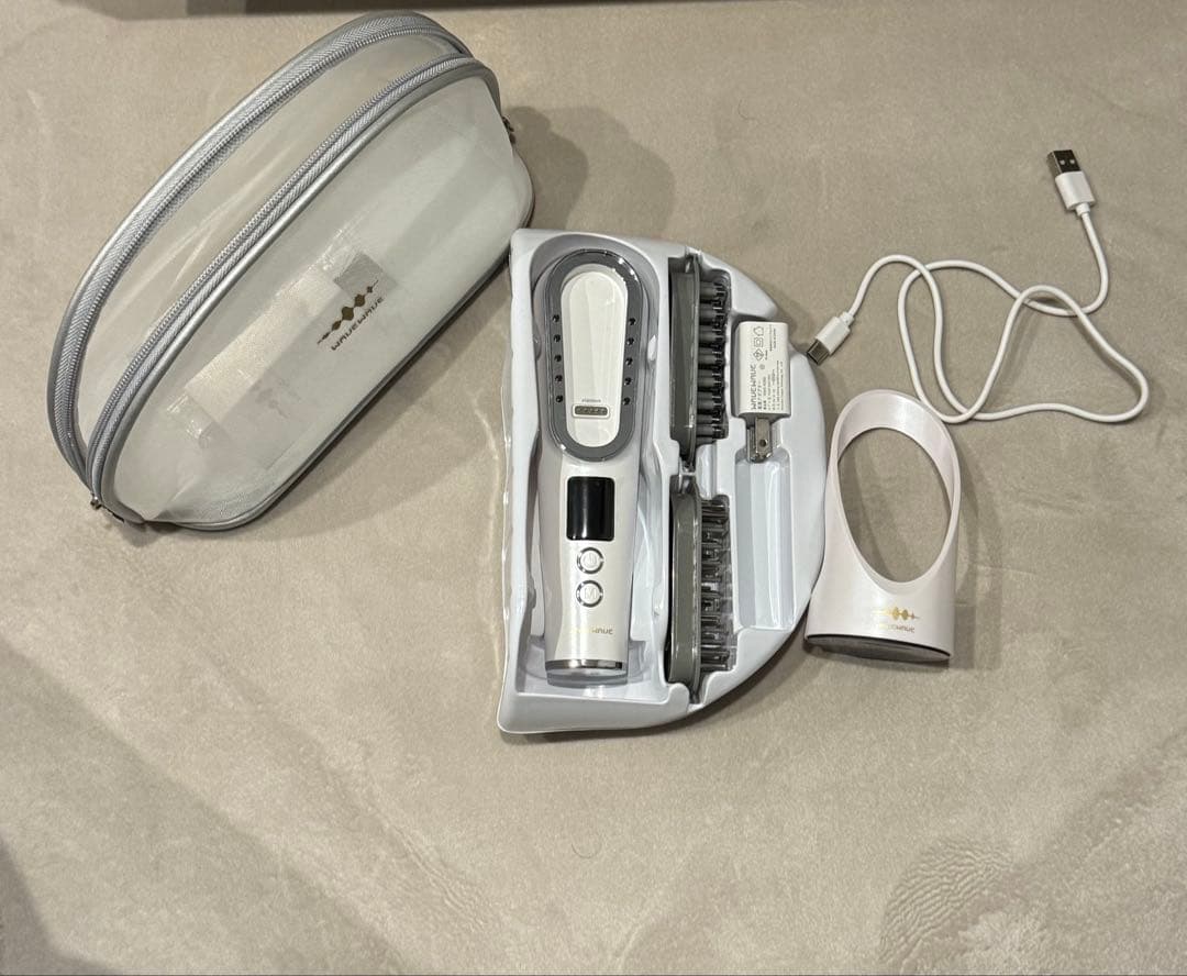 WAVEWAVE デンキバリブラシ 美顔器 LEDライト 温熱機能付き