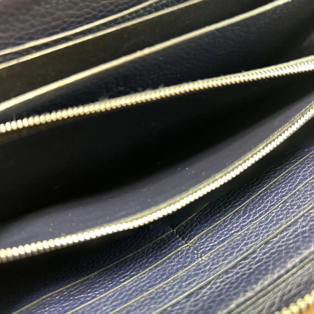 dunhill ダンヒル ボストンブルドッグ オーガナイザー 財布 紺色 レザー