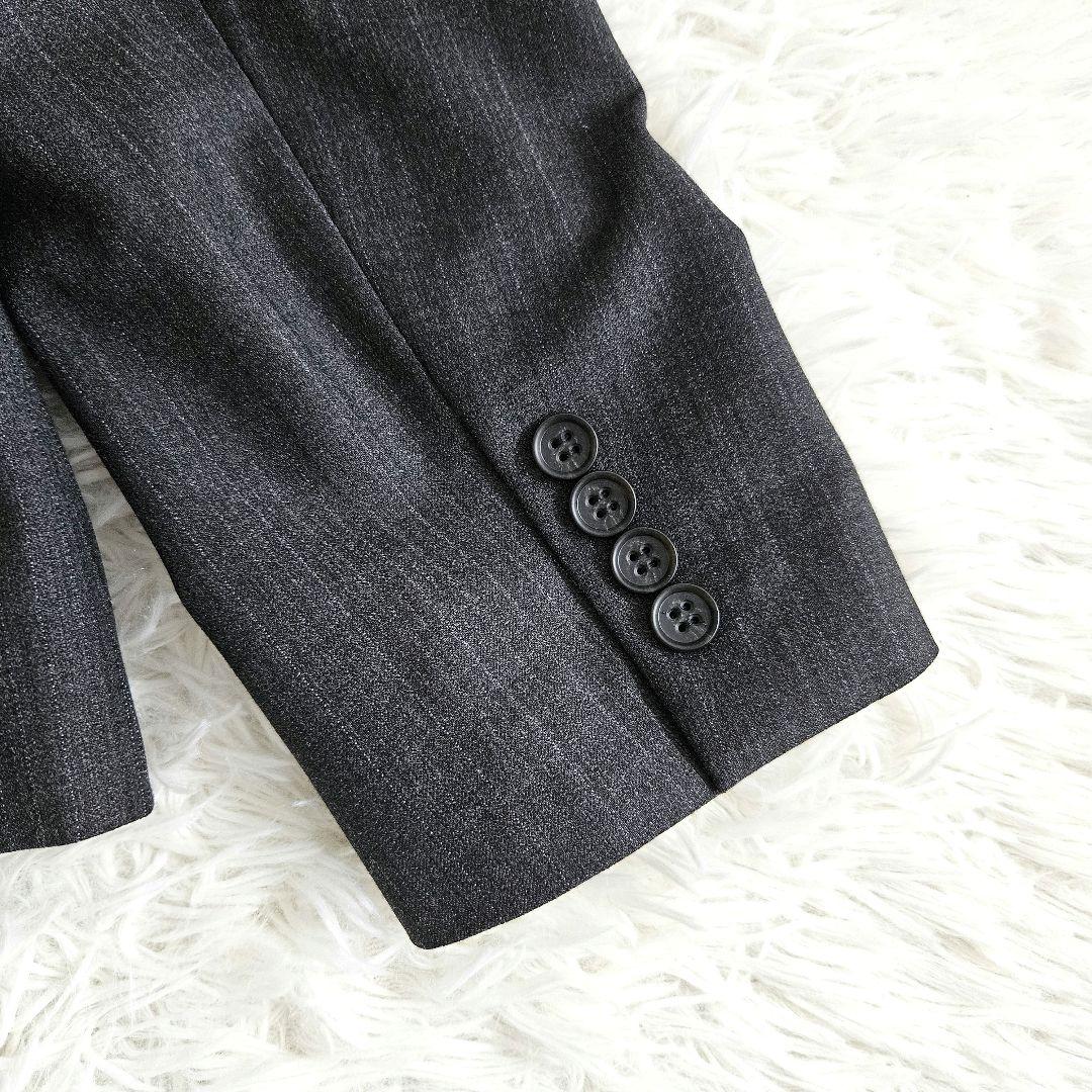 23区　パンツセットアップ　グレー　ストライプ　大きいサイズ