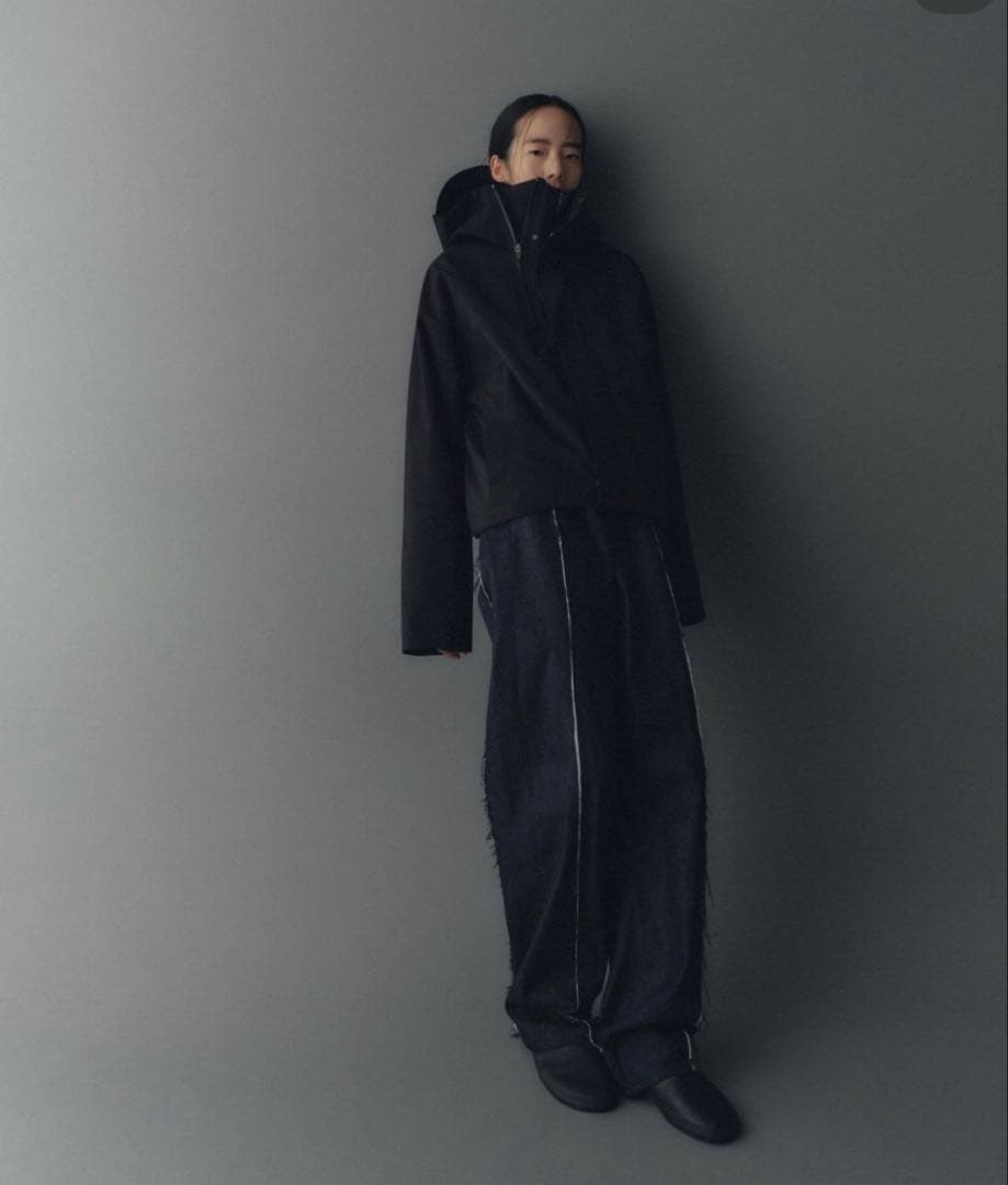 vujade enzo double zip jacket black ナイロン