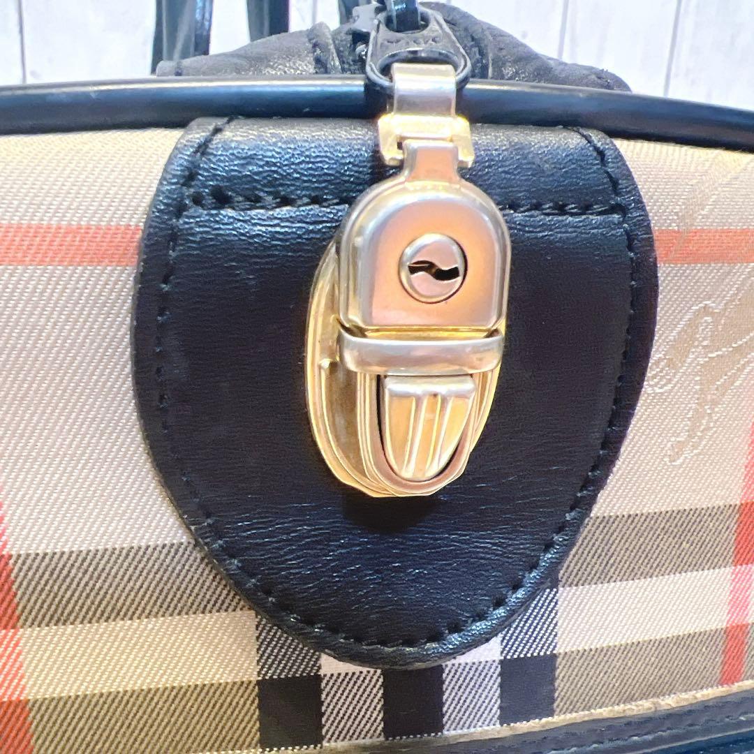 【良品】Burberrys チェック柄 ボストンバッグ　ノバチェック　バーバリー