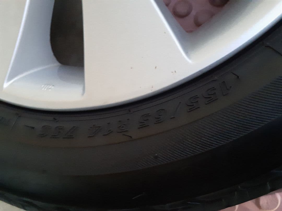 スズキ 155/65r14 アルミホイールタイヤ4本セット　送料込み