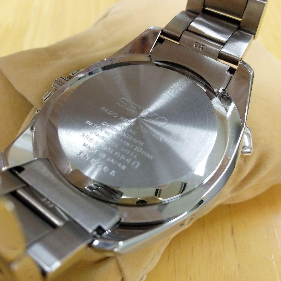 SEIKO ブライツ ソーラー ラジオウエーブ クロノグラフ ブラック 8B82